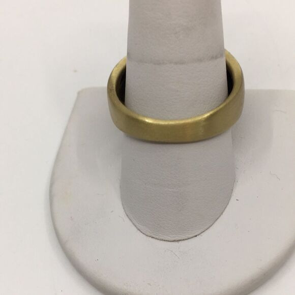 Heidi Daus size 11 3/4 Bold & Beautiful Statement Ring Brushed Gold Tone Black - Picture 7 of 16